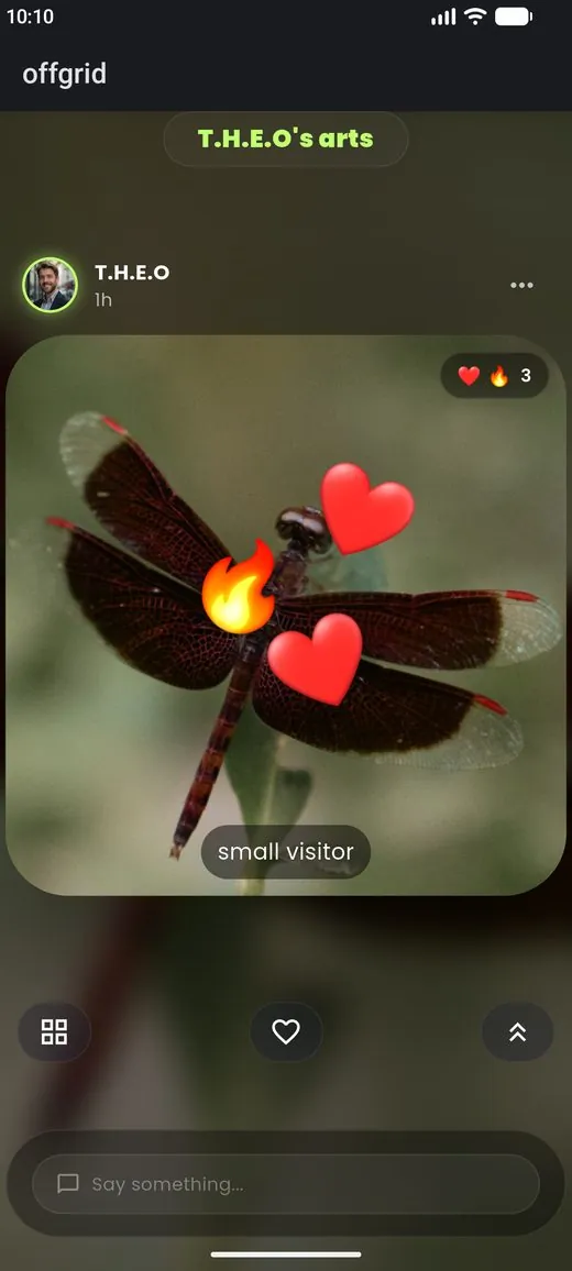 a drop with heart and fire reactions